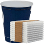 Cardboard cups and stirrers for vending