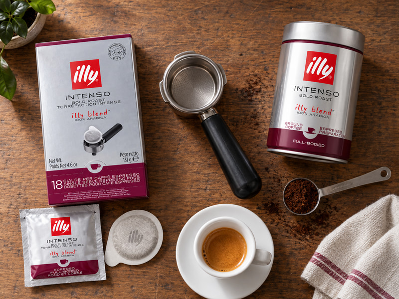 Сравнение между Illy Intenso E.S.E. доза и мляно кафе за портфилтър