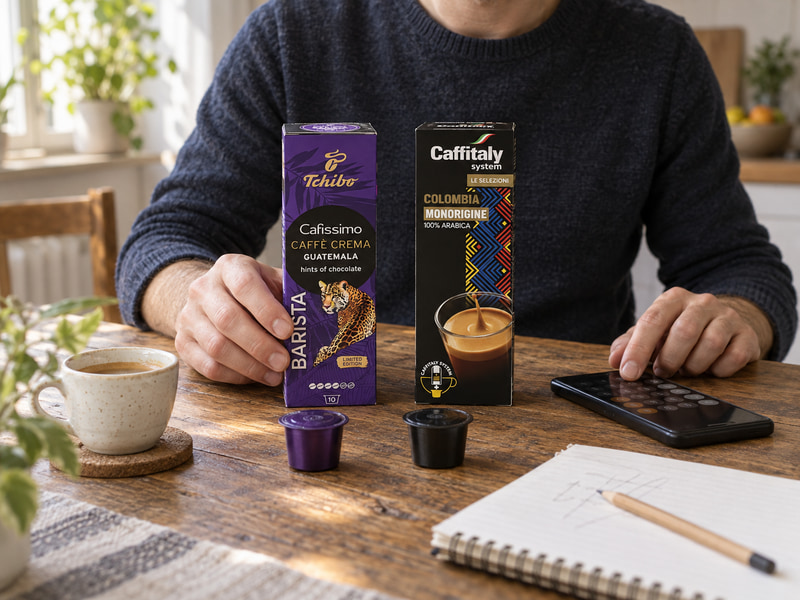 Реалистично сравнение на опаковки Cafissimo и Caffitaly при изчисляване на цена на готова напитка