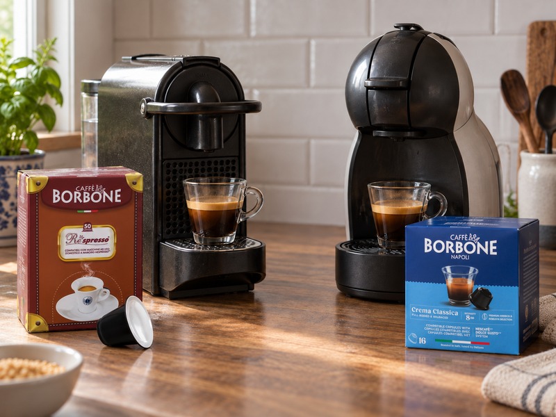 Caffè Borbone Rossa за Nespresso Original и Dolce Gusto до две различни капсулни машини