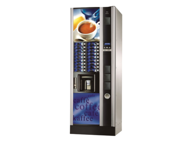 Цяла вендинг машина Necta Astro 1 Espresso от каталога, изглед отпред и отстрани