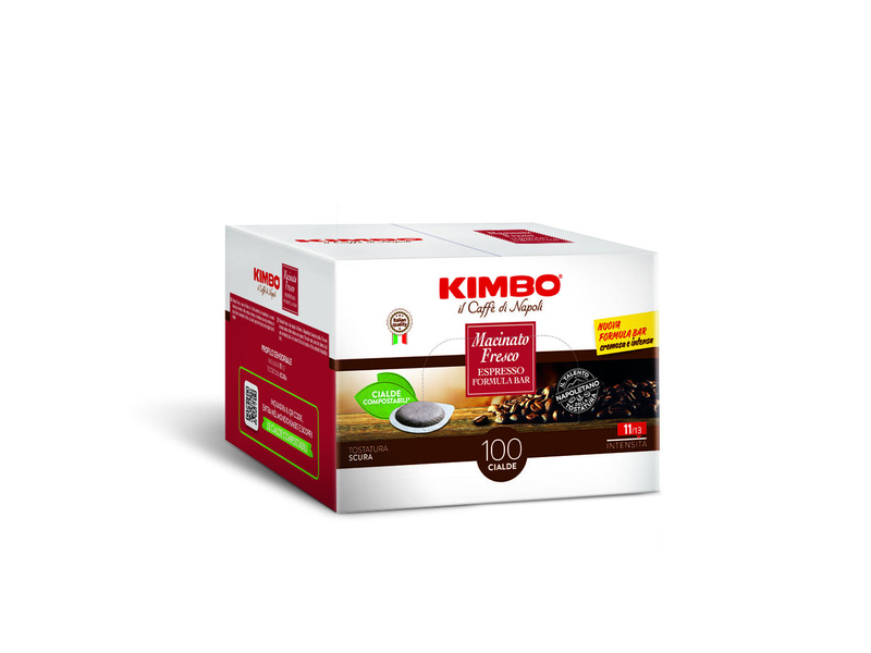 Цяла опаковка Kimbo Macinato Fresco със 100 E.S.E. дози