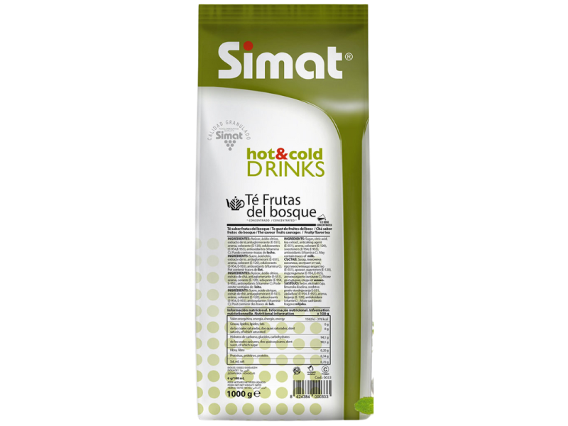 Оригинална опаковка Simat Té Frutas del Bosque Concentrado, 1 кг