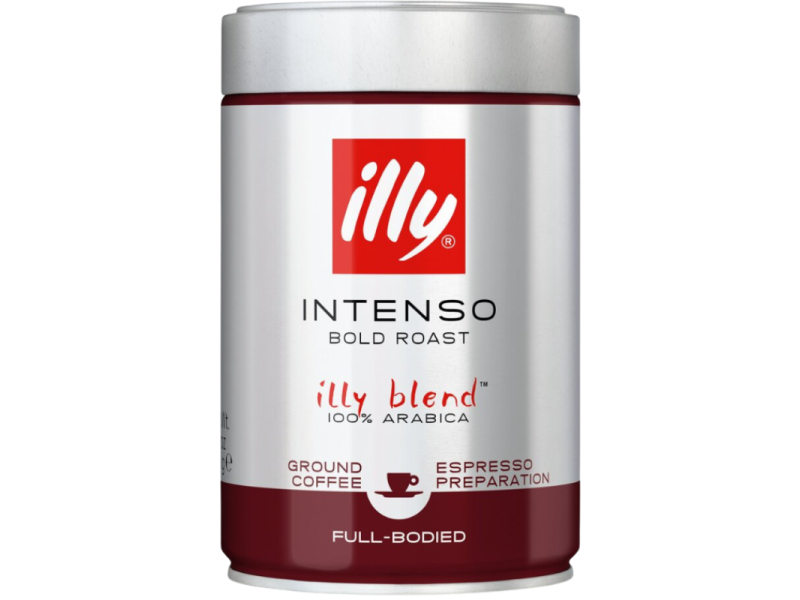 Метална кутия Illy Intenso мляно кафе за еспресо, 250 г