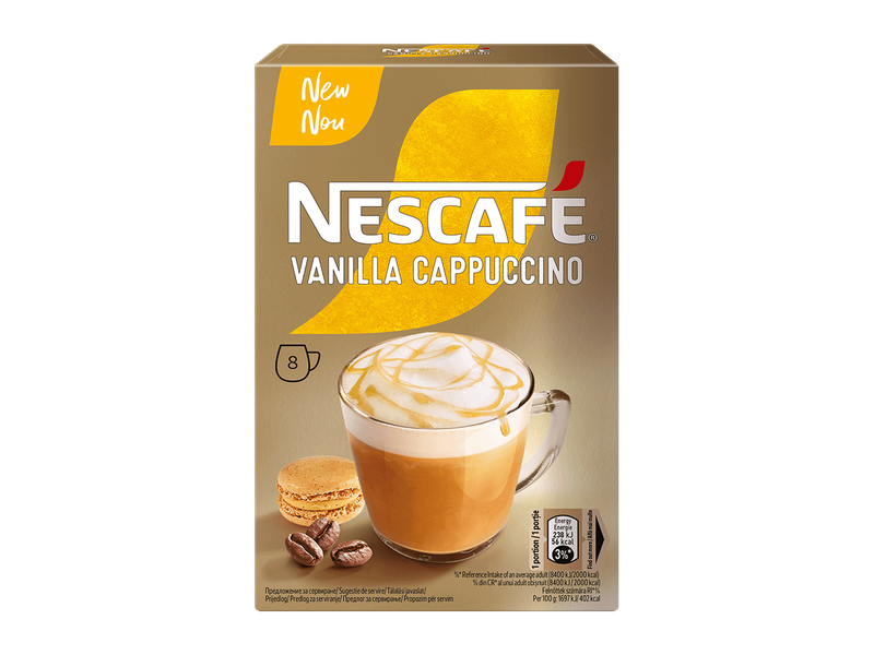 Цяла кутия NESCAFÉ Vanilla Cappuccino с 8 сашета
