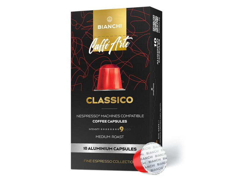 Цяла кутия Bianchi Caffè Arte Classico с 10 алуминиеви капсули