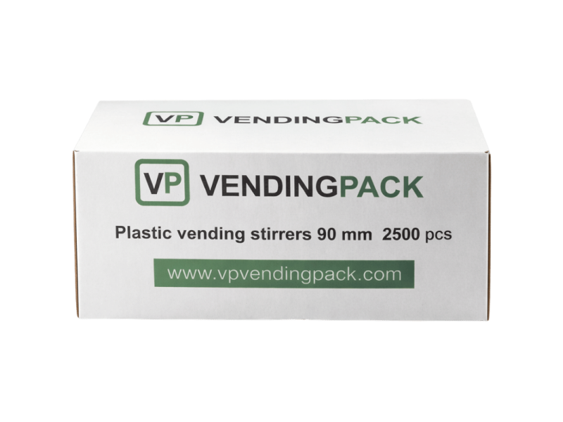 Кутия VP Vending Pack с пластмасови бъркалки 90 мм, 2500 броя