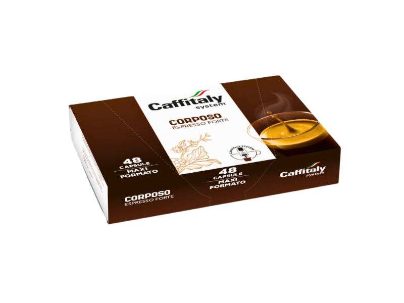Опаковка Caffitaly System Corposo Espresso Forte с означение 48 капсули