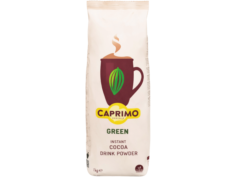 Цяла светла опаковка Caprimo Green Instant Cocoa Drink Powder с означение 1 kg