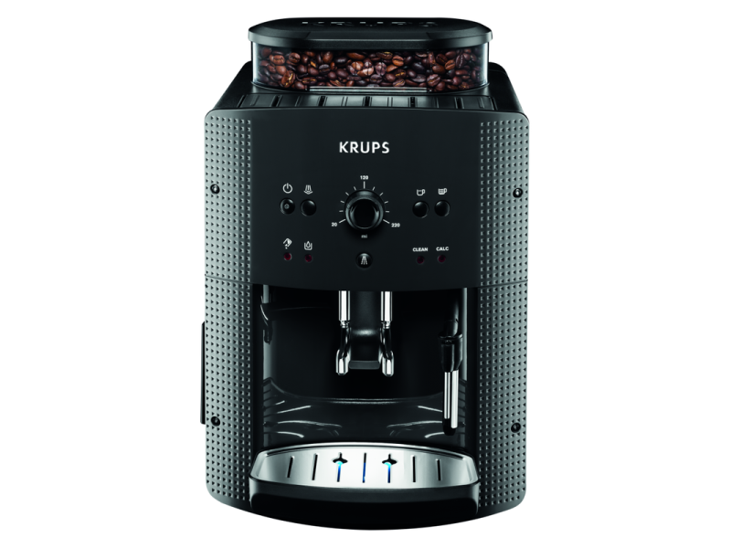 Цяла сиво-черна автоматична кафемашина Krups Essential EA810B70