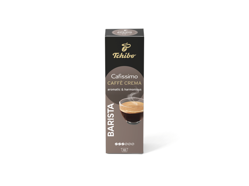 Цяла кутия Tchibo Cafissimo Barista Caffè Crema с обозначение 10 капсули
