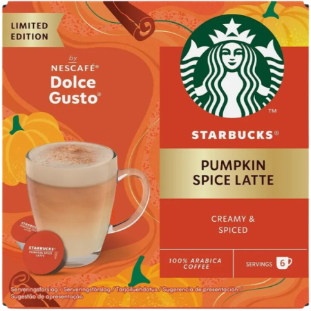 Кафе капсули Starbucks Pumpkin Spice Latte съвместими с Dolce Gusto, 12 бр.