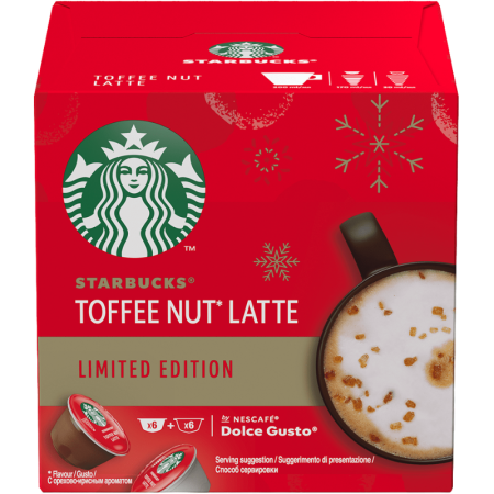 Кафе капсули Starbucks Toffee Nut Latte съвместими с Dolce Gusto, 12 бр.