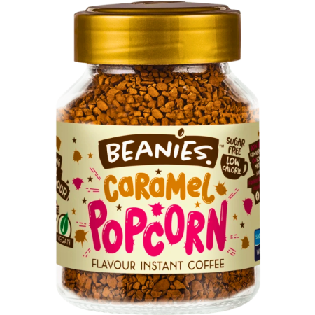 Разтворимо кафе Beanies с вкус на карамелизирани пуканки, 50гр.