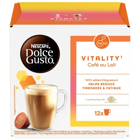 Кафе капсули Dolce Gusto Café au Lait Vitality с магнезий, 12 бр.