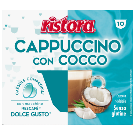 Капучино с кокос Ristora, 10 капсули за Dolce Gusto