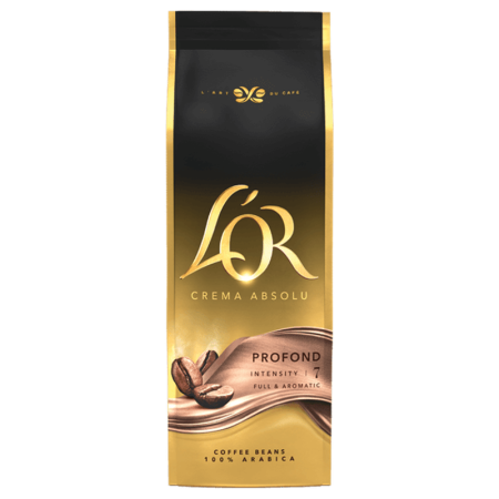 Кафе на зърна L’OR Crema Absolu Profond, 500 г – предна опаковка