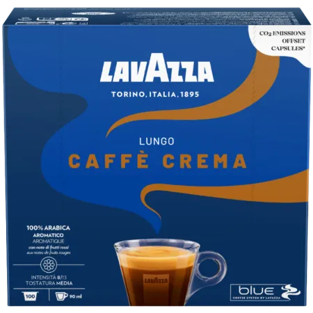 Кафе капсули Lavazza Blue Caffe Crema Lungo, 100 капсули