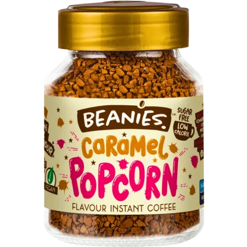 Разтворимо кафе Beanies с вкус на карамелизирани пуканки, 50гр.