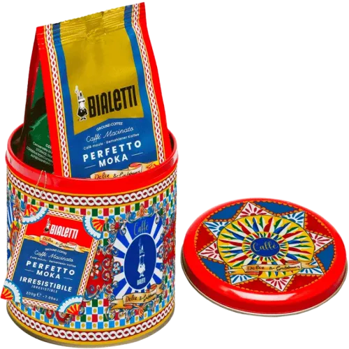 Мляно кафе Dolce-Gabbana Perfetto Moka Irresistibile 200гр+ подарък кутия за кафе, червен