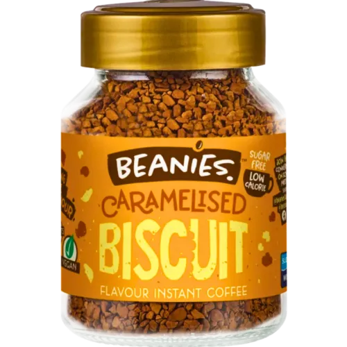 Разтворимо кафе Beanies с аромат на карамелизирани бисквити, 50гр.