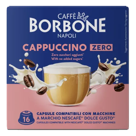 Кафе капсули Borbone Cappuccino Zero без добавена захар, Dolce Gusto, 16 бр.