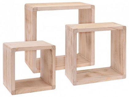 Декоративни дървени етажерки за стена - 3 бр.