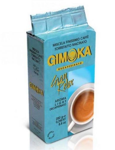 Кафе Gimoka Gran Relax без кофеин, 250 грама без кофеиново мляно кафе