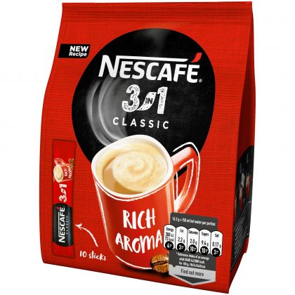 Кафе Nescafe 3в1 rich aroma, 10 броя