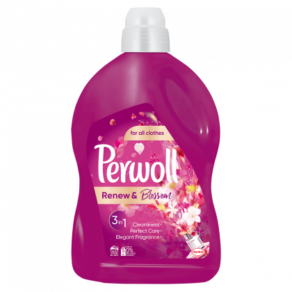 Течен перилен препарат Perwoll renew & blossom, 2.7л.= 45п.