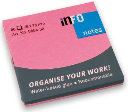 ЛИСТЧЕТА СЗЛ INFO NOTES 75/75ММ 80Л НЕОН РЗВ