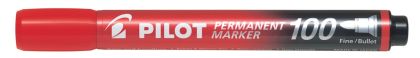 МАРКЕР ПЕРМАНЕНТЕН С ОБЪЛ ВРЪХ PILOT 100 ЧРВ
