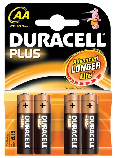 БАТЕРИЯ АЛК. DURACELL AA LR06 4БР.