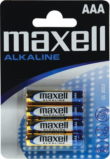 БАТЕРИЯ АЛК. MAXELL AAA LR03 4БР.