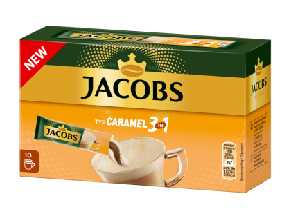 Кафе Jacobs 3в1 Карамел, 10 бр.