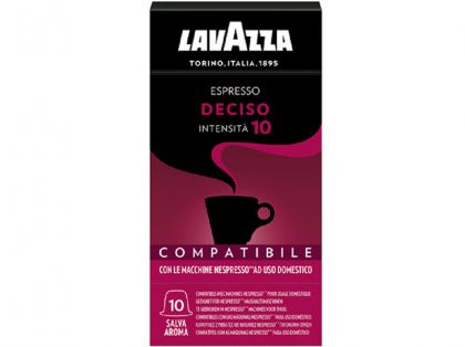Кафе капсули Lavazza Deciso, съвместими с Nespresso, 10 бр