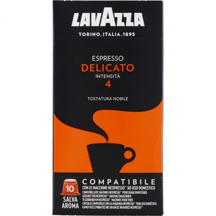 Кафе капсули Lavazza Delicato, съвместими с Nespresso, 10 бр