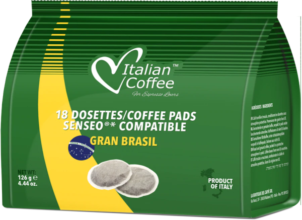 Кафе дози Italian Coffee Gran Brasil 18бр. - 62мм.