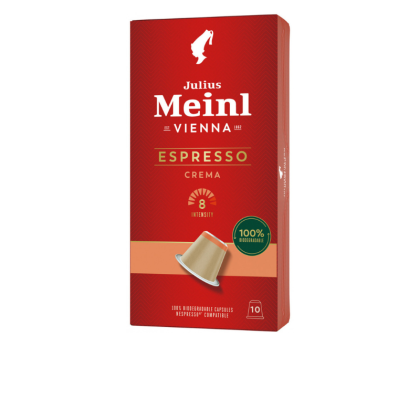 Кафе капсули Julius Meinl Espresso Crema, Съвместими с Nespresso, 10 капсули