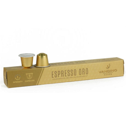 Кафе капсули Vandino Alluminio Espresso Oro, съвместими с Nespresso, 10бр.