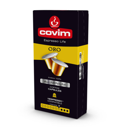 Кафе капсули COVIM ALLUMINIO ORO, СЪВМЕСТИМИ С NESPRESSO® 10 БР.