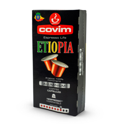 Кафе капсули COVIM ALLUMINIO ETIOPIA, СЪВМЕСТИМИ С NESPRESSO® 10 БР.