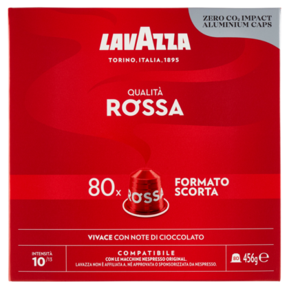 Кафе капсули Lavazza Rossa съвместими с Nespresso, 80 бр.