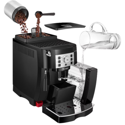 Кафеавтомат De'Longhi Magnifica S ECAM22.112.B, 1450 W, 15 bar, 1.8 л, Черен