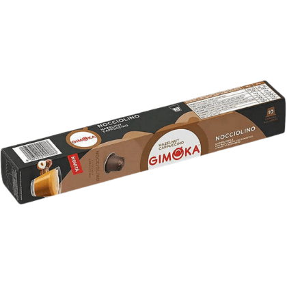 Кафе капсули Gimoka Tubo ALU Nocciolino капучино лешник, 10бр. съвместими с Nespresso