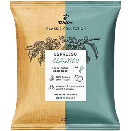 Кафе на зърна Тchibo Espresso Classico N8, 0.5кг