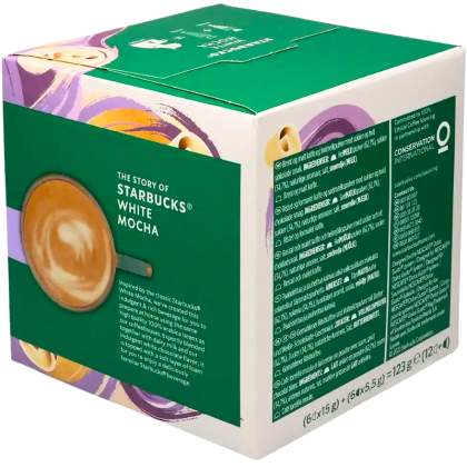 Кафе капсули Starbucks White Mocha съвместими с Dolce Gusto, 12бр.
