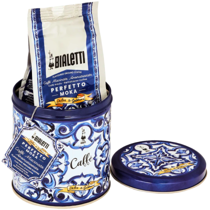 Мляно кафе Dolce&Gabbana Perfetto Moka Autentico 0.200кг. + подарък кутия за кафе, син