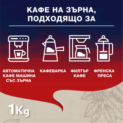 Кафе на зърна Lavazza Crema Gusto Classico, 1кг