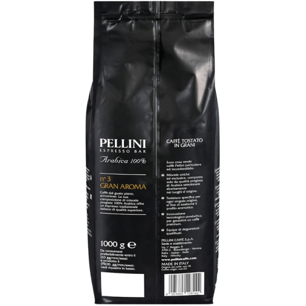 Кафе на зърна Pellini N3 Gran Aroma Arabica, 1кг